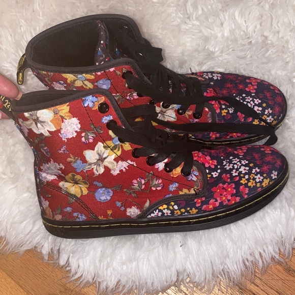 Dr Martens Shoreditch Floral Boots canvas - Picture 8 of 10